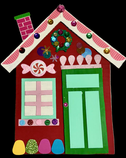 Completed Holiday house craft kit