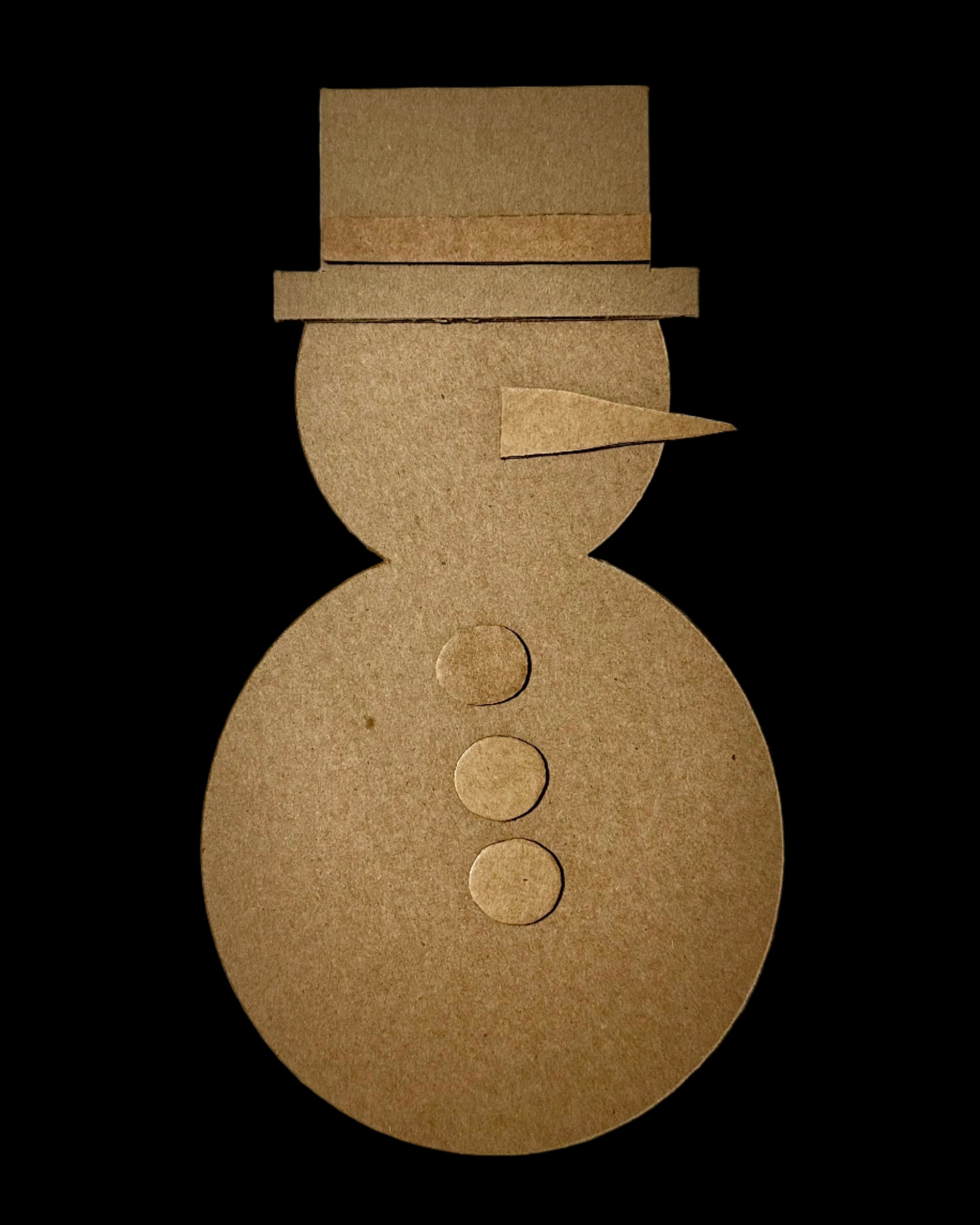 Cardboard cutout of Happy Snowman Craft Kit